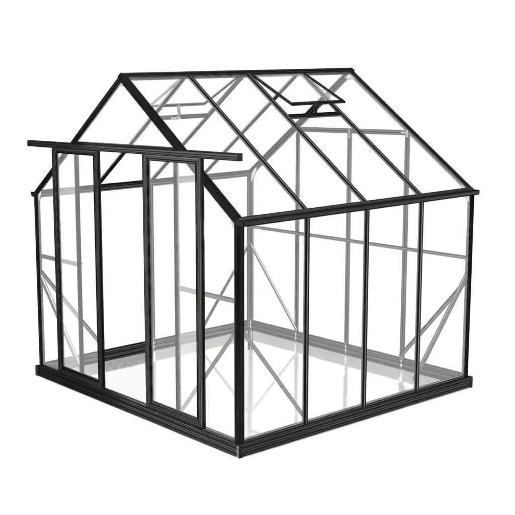 Wintergardenz 8ft x 8ft toughened glass greenhouse, Australian made