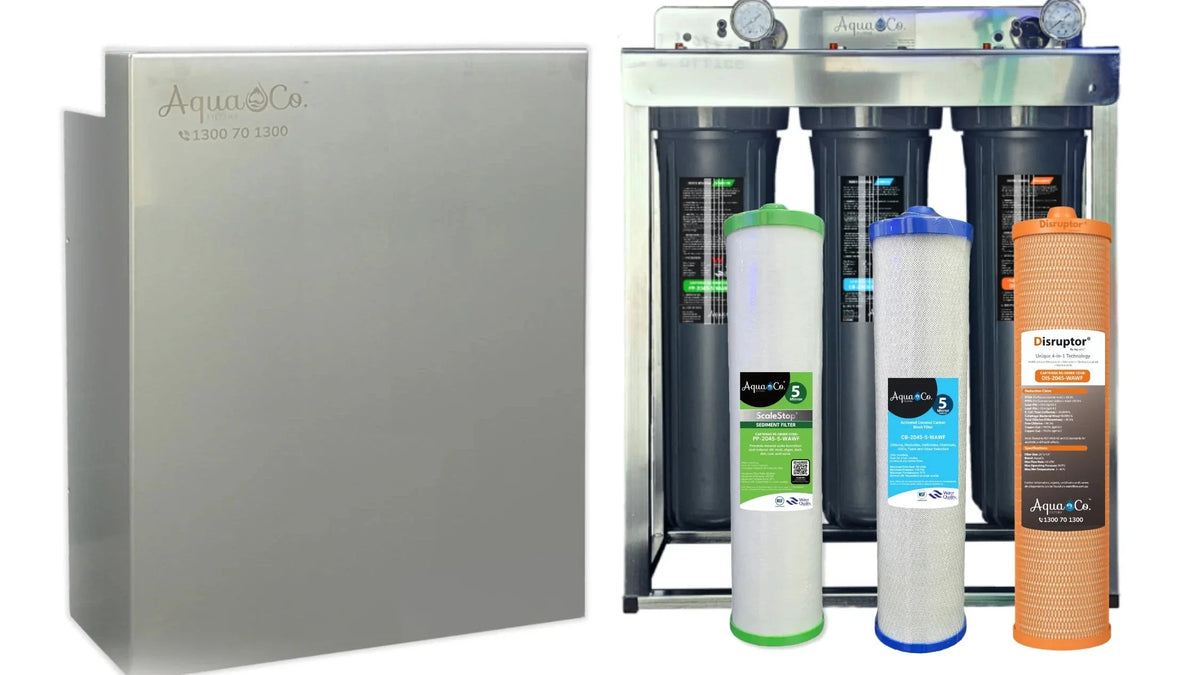 AquaCo whole house water filter system for an Australian home