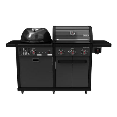 Coleman Revolution Dual Fuel gas and charcoal BBQ, matte black
