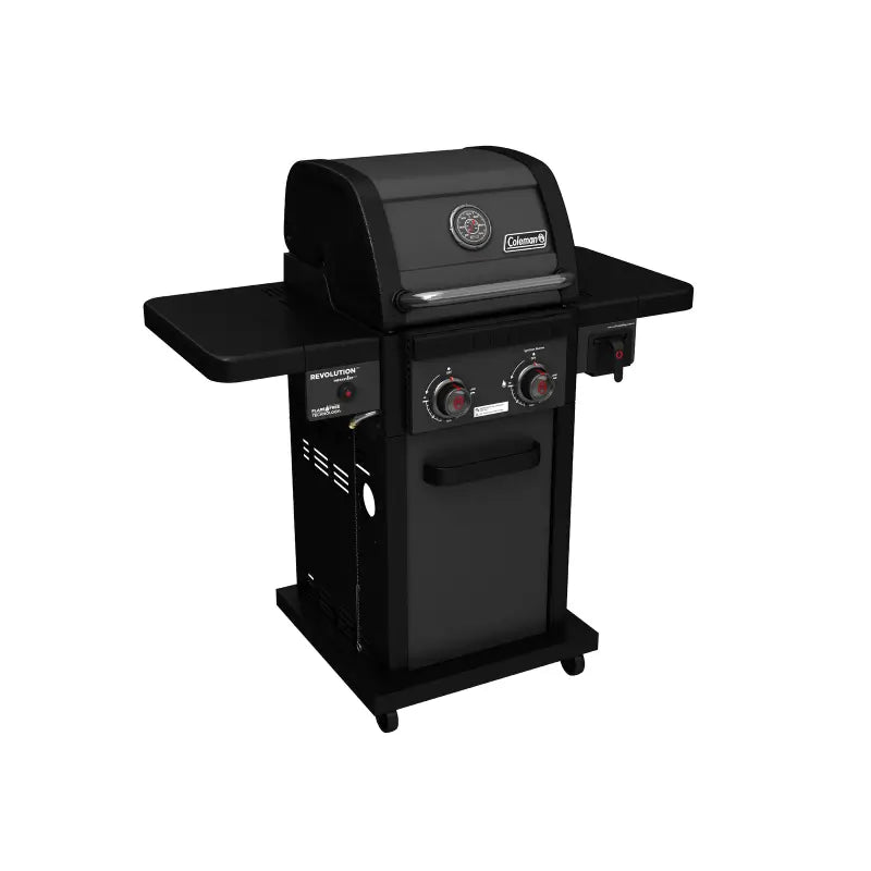 coleman-revolution-2-burner-bbq-left-side-view-matte-black