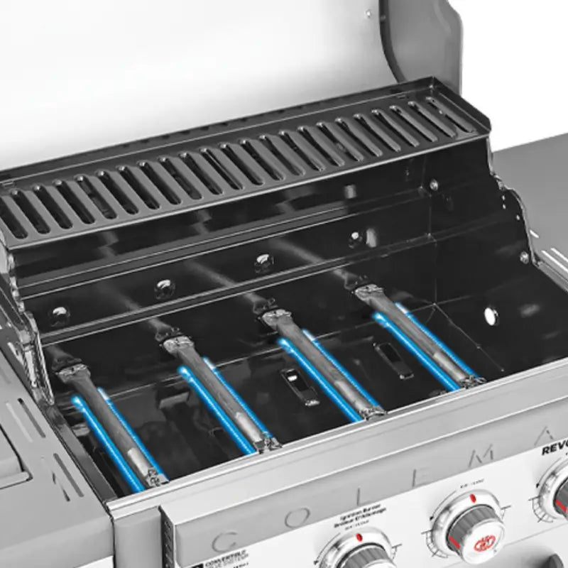 coleman-revolution-4-burner-bbq-view-of-burners