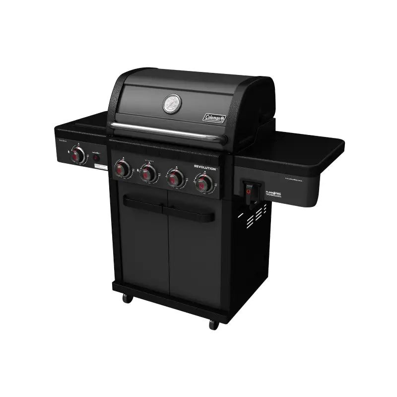 coleman-revolution-4-burner-bbq-with-side-burner-right-side-view-matte-black