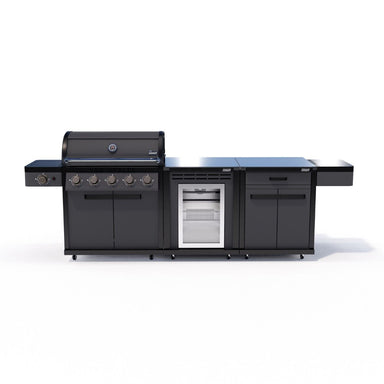 coleman-pro-series-5-burner-outdoor-kitchen-with-fridge-and-storage-modules-matte-black