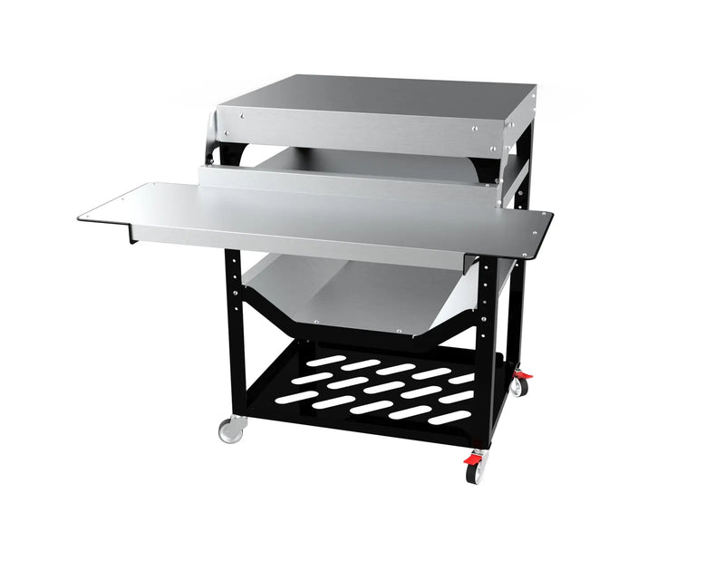 Marchiceiu Piccolo pizza oven stand, front prep bench detail