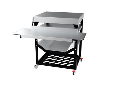 Marchiceiu Piccolo pizza oven stand, front prep bench detail