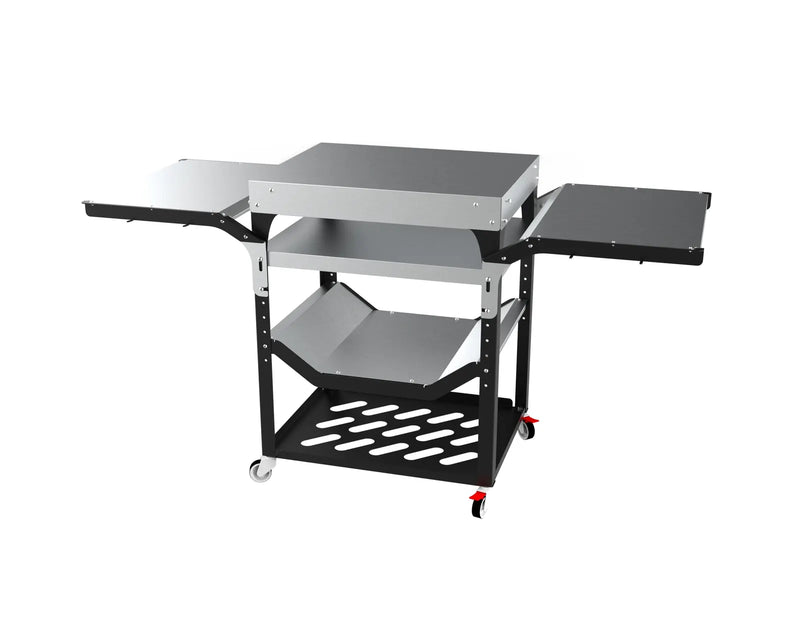 Marchiceiu Piccolo pizza oven stand, folding side tables detail