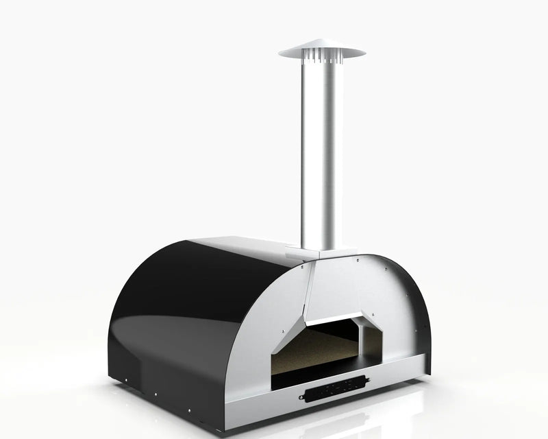 Marchiceiu Piccolo wood-fired pizza oven, angled view