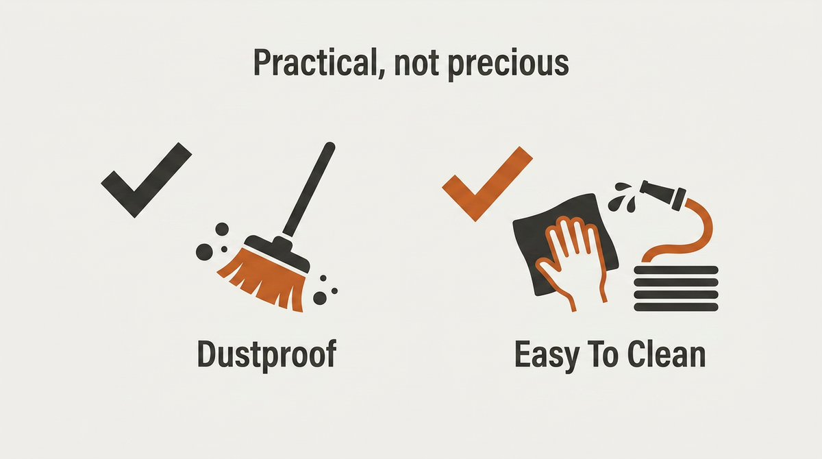 Obsidian mat benefits: dustproof, easy to clean