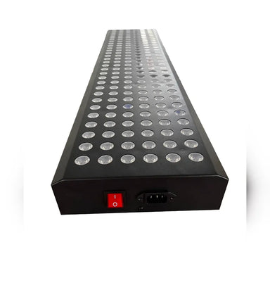 Chill Bunny red light therapy panel from the side with power switch
