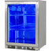 rhino-envy-stainless-steel-single-glass-door-bar-fridge-side-view-door-closed-blue-light