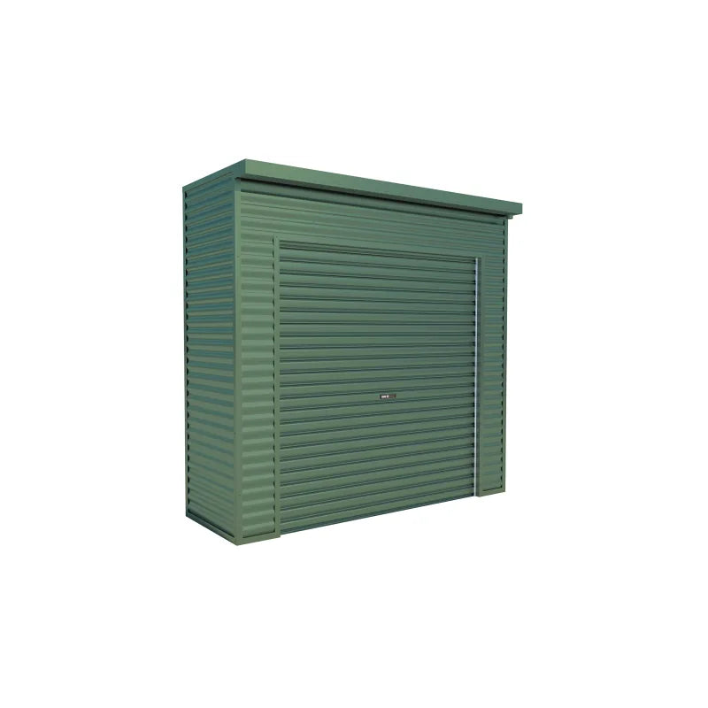 Spanbilt Smartlocker Lockaway 800 garden shed in Mist Green Colorbond, roller door closed