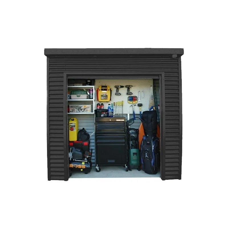 Spanbilt Smartlocker Lockaway 800 shed interior example, organised tool and garden storage