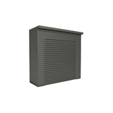 Spanbilt Smartlocker Lockaway 800 garden shed in Slate Grey Colorbond, roller door closed