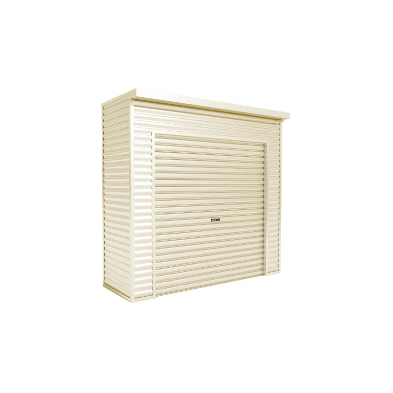 Spanbilt Smartlocker Lockaway 800 garden shed in Smooth Cream Colorbond, roller door closed