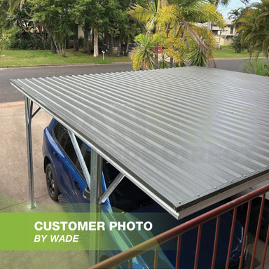 Double Flat Roof Carport - product photo (2)