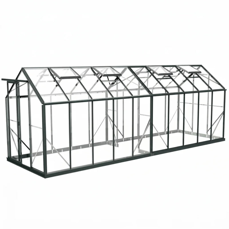 Wintergardenz 6ft x 20ft toughened glass greenhouse, Australian made