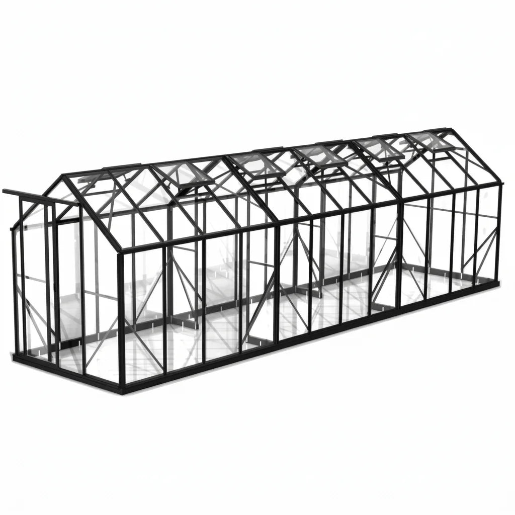 Wintergardenz 6ft x 24ft toughened glass greenhouse, Australian made