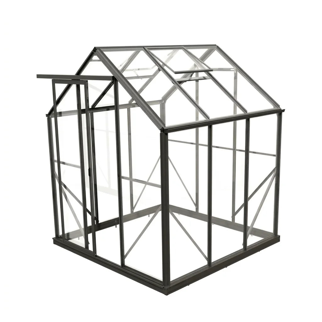 Wintergardenz 6ft x 6ft toughened glass greenhouse, Australian made