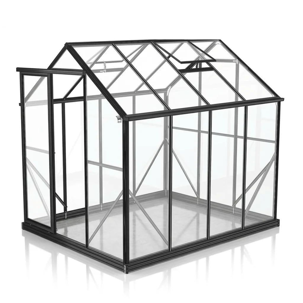 Wintergardenz 6ft x 8ft toughened glass greenhouse, Australian made