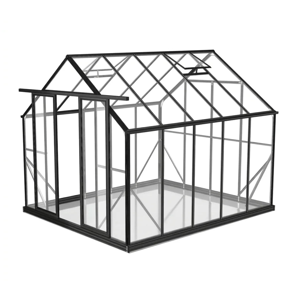 Wintergardenz 8ft x 10ft toughened glass greenhouse, Australian made
