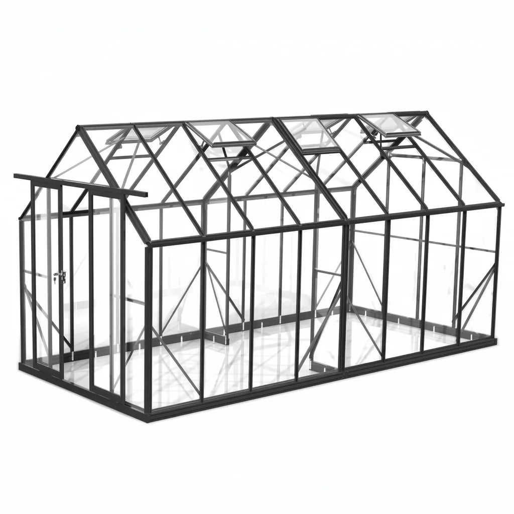 Wintergardenz 8ft x 16ft polycarbonate greenhouse, Australian made